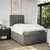 Vidaxl Box spring postelja z vzmetnico taupe 120x190 cm blago