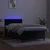 Vidaxl Box spring postelja z vzmetnico LED črna 90x190 cm žamet