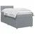 vidaXL Postelja boxspring z vzmetnico Svetlo siva 100 x 200 cm Blago