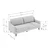 ATELIER DEL SOFA Sofa sa 3 sedišta Robin 3 Milk Froth Walnut