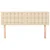 Greatstore Posteljno vzglavje 2 kosa krem 72x5x78/88 cm blago