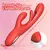 SuperLove Rabbit Flapping G-Spot 3in1 Vibrator Red