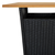 Barski stol crni 60x60x110 cm poliratan i masivno drvo bagrema