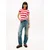 Tommy Jeans Majica  svetlo modra / rdeča / bela