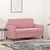 Vidaxl Kavč dvosed roza 120 cm žamet