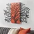 Sombra del Bosque -4 RedBlack Decorative Wooden Wall Accessory