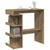 Vidaxl Barska miza s policami artisan hrast 100x48x101,5 cm