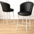HANAH HOME Set 2 barske stolice Uras Black White