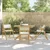 Sklopive bistro stolice 4 kom s krem bijelim jastucima bambus