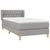 Vidaxl Box spring postelja z vzmetnico svetlo siva 90x190 cm blago