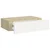 Zidne police s ladicom 2 kom hrast i bijele 40x23,5x10 cm MDF