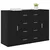Komode s ladicama Corona 2 pcs Crni hrast 59 x 39 x 80 cm