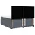 vidaXL Box spring postelja z vzmetnico temno siva 180x200 cm žamet