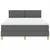 Vidaxl LED Box Spring Postelja Temno siva 160 x 200 cm blago