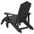 Vrtna stolica Adirondack s osloncem za noge HDPE antracit