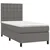 Krevet box spring s madracem LED sivi 80x200 cm od umjetne kože