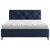 Boxxx OBLAZINJENA POSTELJA 160 cm x 200 cm , tekstil temno modra