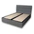 Hanah Home Bračni krevet sa prostorom za odlaganje Silver 160x38x200cm Crni
