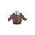 Otroška usnjena bomber jakna Donsje Yuki Leather Jacket Bear rjava barva, 4058502