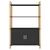 Visoka komoda crna 80 x 40 x 121 cm od konstruiranog drva