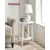 Songmics Stranska mizica 40x50 cm bela