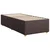 Vidaxl Box spring postelja z vzmetnico temno rjava 80x200 cm blago