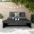 Vrtni tabure crni 120 x 80 cm od masivne borovine