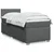 VIDAXL Box spring postelja z vzmetnico temno siva 90x190 cm blago
