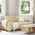 Vidaxl Dvosed kremne barve 180x78x84 cm blago