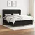 Vidaxl Box spring postelja z vzmetnico črna 160x200 cm blago