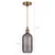 BRILAGI -LED Luster na sajli RETRO GLASS 1xE27/60W/230V O 14 cm zlatna/dimljeno-siva