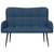 Vidaxl Kavč za 2 osebi Modra 115 x 61 x 87 cm Blago