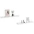 Polica na zidu s policom 2 pcs Bijeli mramor 60 x 9 x 3 cm