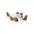 Hanah Home Set Trpezarijski sto i 6 stolica Zen, Oker-beli