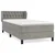 Box spring krevet s madracem svjetlosivi 90x190 cm baršunasti