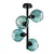 Opviq Luster Benek-15-14492, 40x40x55cm, IP20, Crno-plavi