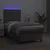 Krevet box spring s madracem LED sivi 90x200 cm od umjetne kože