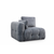 ATELIER DEL SOFA Amaris 2 Seater With Pouffe Grey ugaona sofa