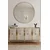 Hanah Home komoda Pega 150, 125 cm, bela / travertin / zlatna