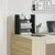 Organizator za stol boja hrasta 34,5 x 15,5 x 35,5 cm drveni