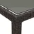 Vidaxl Vrtna miza Rjava 250 x 100 x 75 cm poli ratan