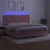Vidaxl Box spring postelja z vzmetnico LED roza 200x200 cm žamet