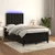 Vidaxl Box spring postelja z vzmetnico LED črna 120x200 cm žamet