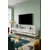Hanah Home TV komoda Ilay, 180 cm, bela / zlatna