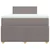Vidaxl Box spring postelja z vzmetnico taupe 120x200 cm blago