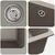 Umivaonik Siva 370 x 460 mm 80% kvarc i 20% smola