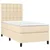 shumee Box spring postelja z vzmetnico krem 90x190 cm blago
