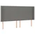 LED uzglavlje tamnosivo 203 x 16 x 118/128 cm od tkanine