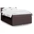 Vidaxl Box spring postelja z vzmetnico temno rjav 140x190 cm blago