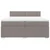 Vidaxl Box spring postelja z vzmetnico taupe 200x200 cm blago